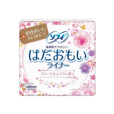 Unichram 尤妮佳 Sofy 敏感肌系列 纖薄柔軟護墊 14cm x 72枚 花麝香 敏感肌  163-1027